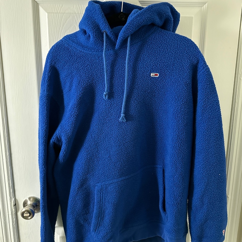 Men's Blue Vintage Tommy Hilfiger Hoodie